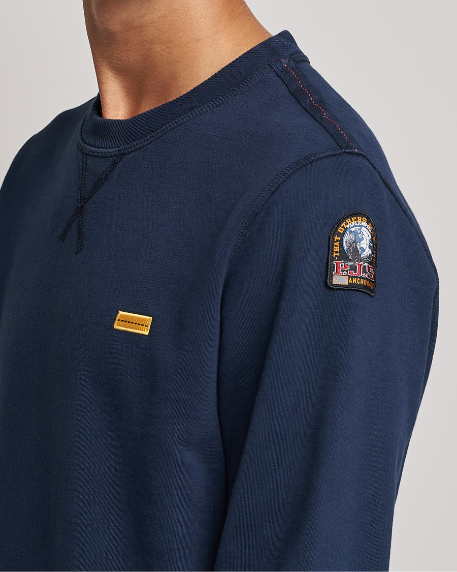 Herren | Pullover | Parajumpers | Basic Cotton Fleece Sweatshirt Navy