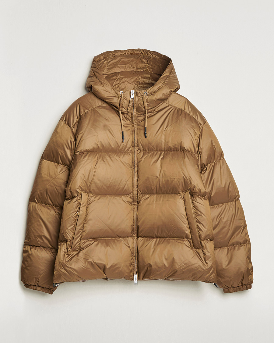 Herren | Jacken | GANT | Shiny Puffer Hooded Jacket Toffee Beige