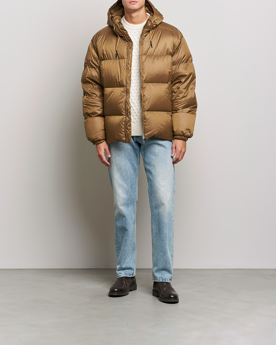 Herren | Jacken | GANT | Shiny Puffer Hooded Jacket Toffee Beige