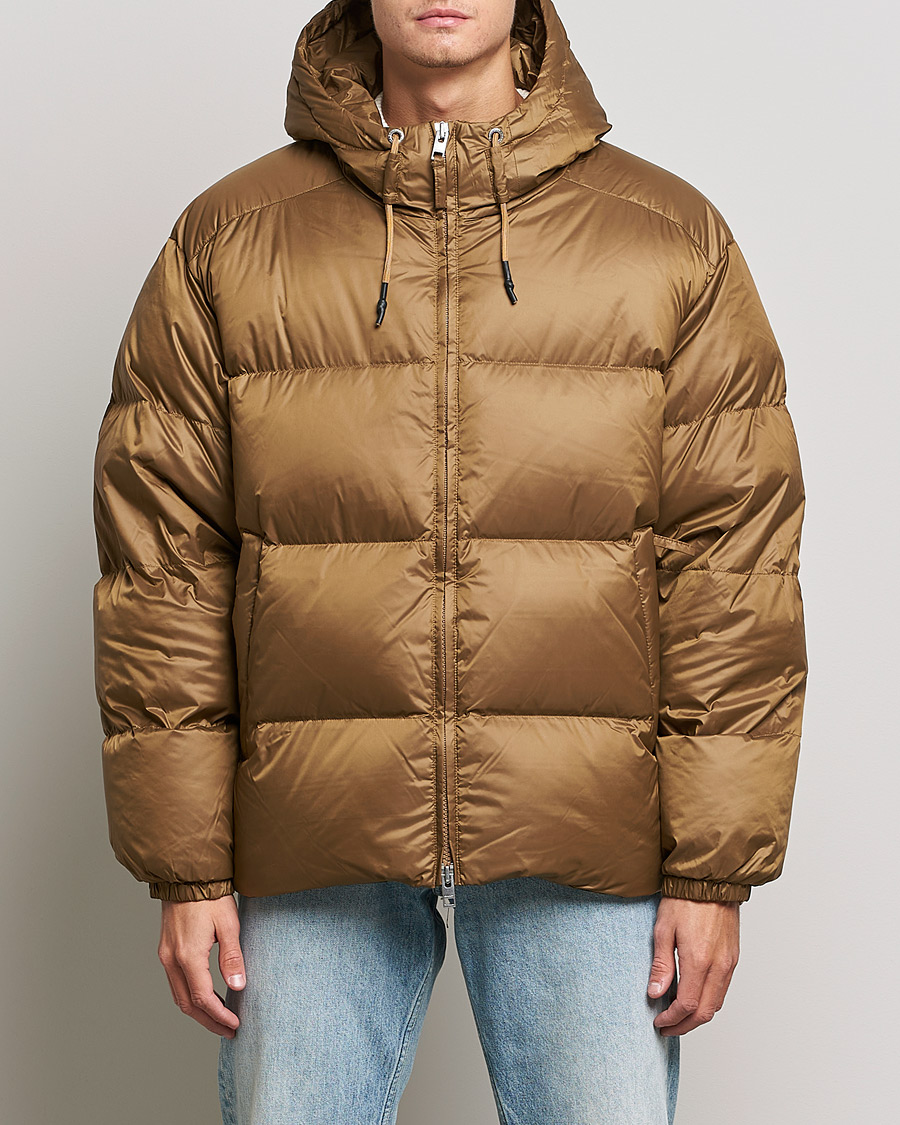 Herren | Jacken | GANT | Shiny Puffer Hooded Jacket Toffee Beige