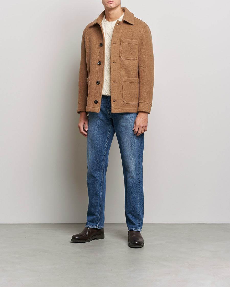 Herren | Jacken | GANT | Short Wool Patch Pocket Jacket Warm Khaki