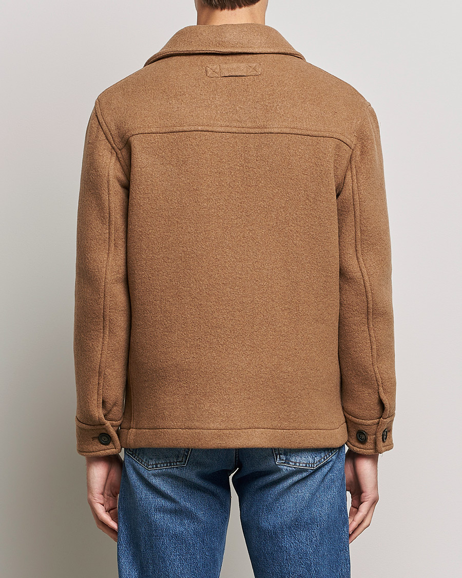 Herren | Jacken | GANT | Short Wool Patch Pocket Jacket Warm Khaki