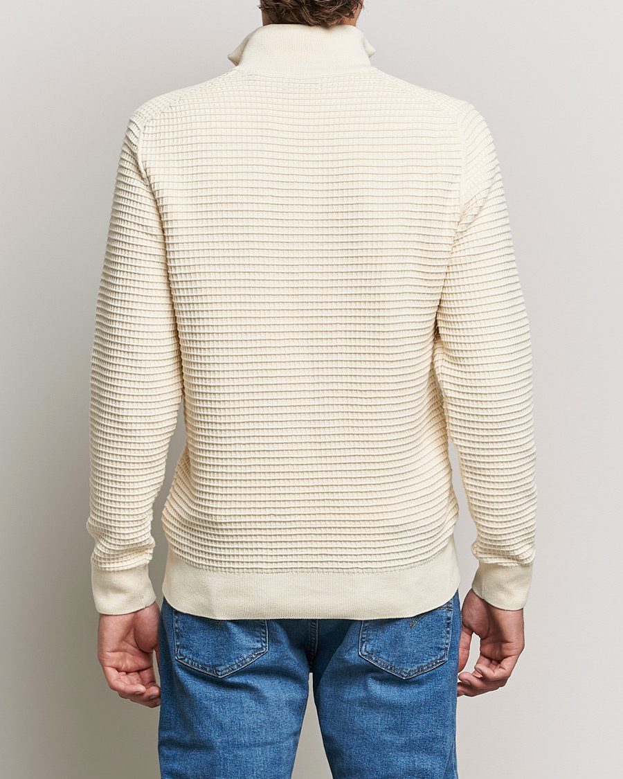 Herren | Pullover | GANT | Cotton Texture Half Zip Cream