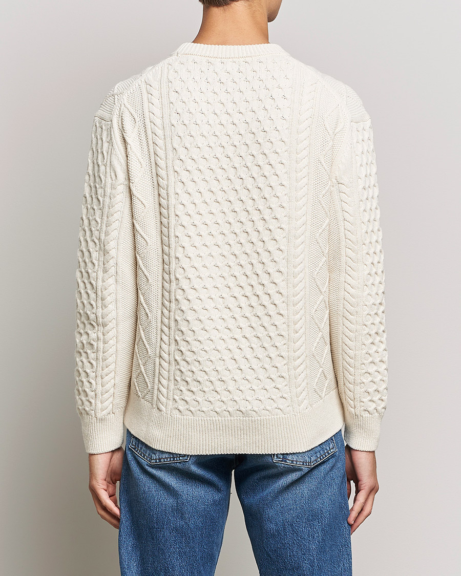 Herren | Pullover | GANT | Aran Structured Knitted Sweater Cream