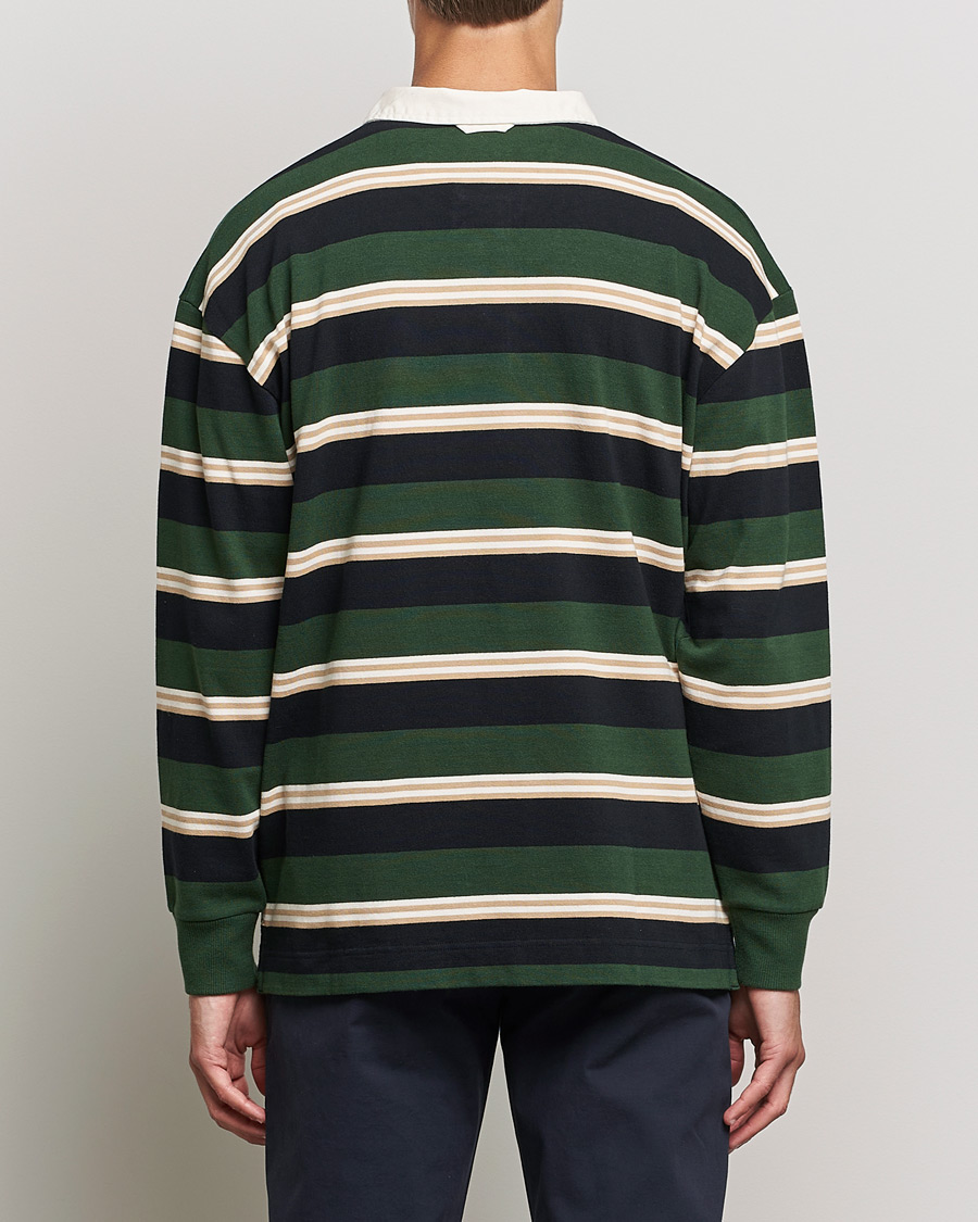 Herren | Pullover | GANT | Archive Striped Heavy Rugger Storm Green