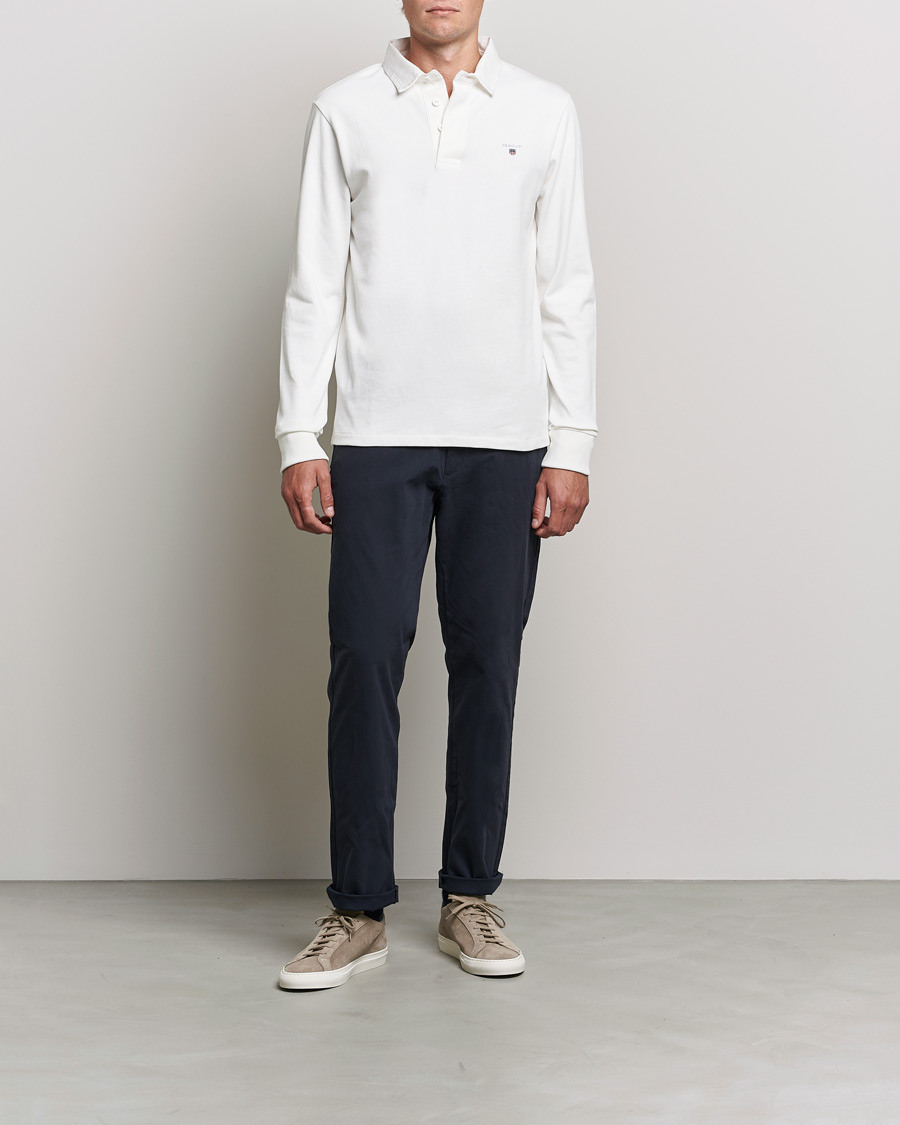Herren | Pullover | GANT | Original Solid Heavy Rugger Eggshell
