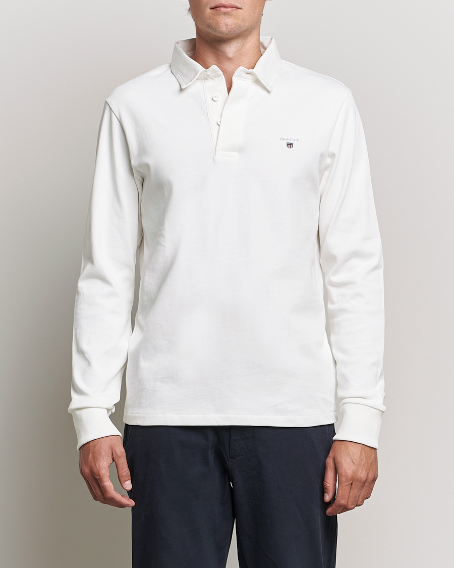 Herren | Pullover | GANT | Original Solid Heavy Rugger Eggshell