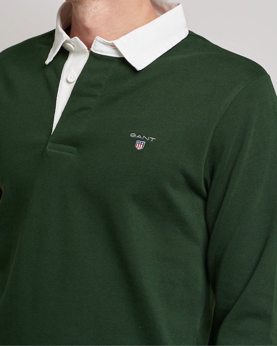 Herren | Pullover | GANT | Original Solid Heavy Rugger Storm Green
