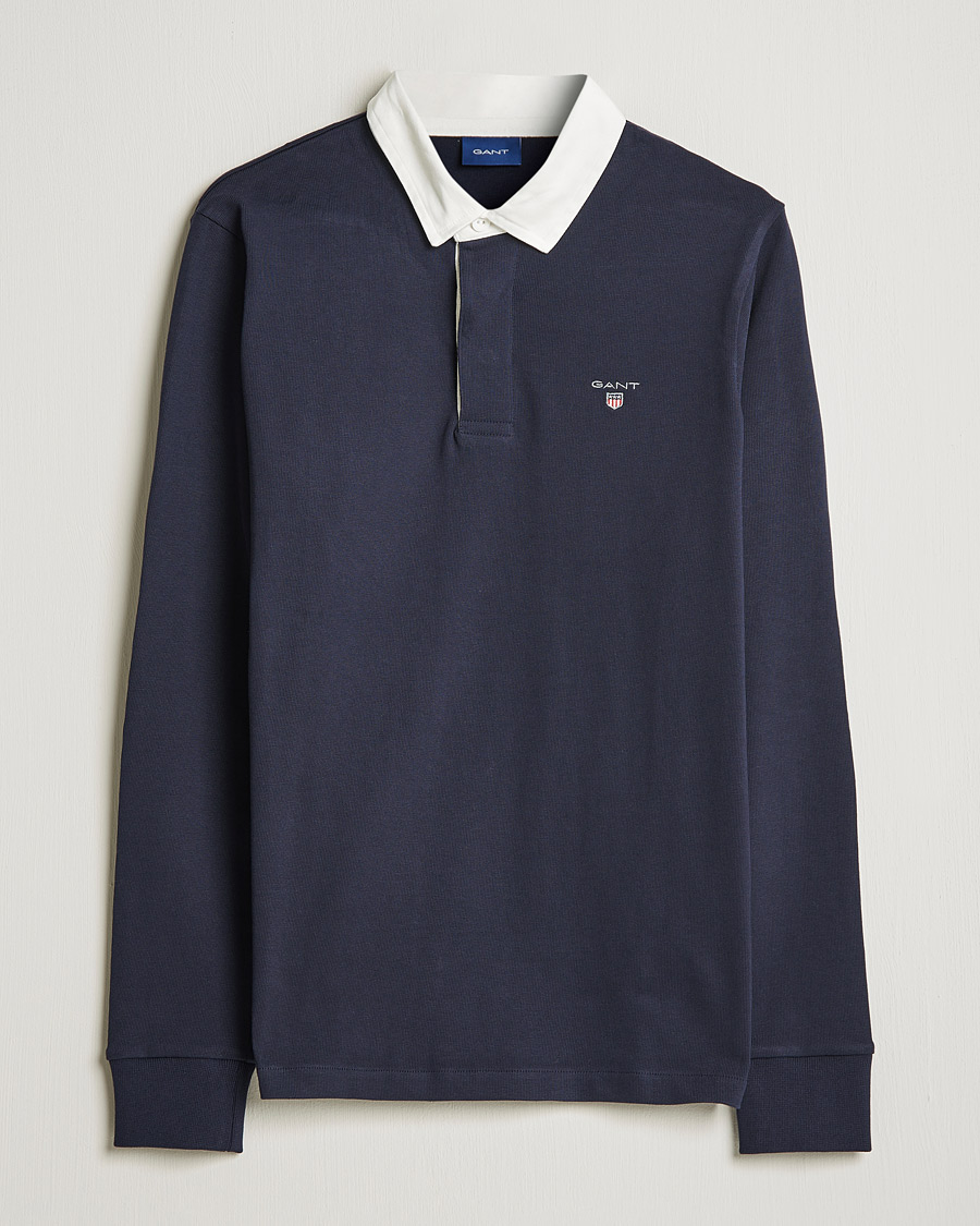 Herren | Pullover | GANT | Original Solid Heavy Rugger Evening Blue