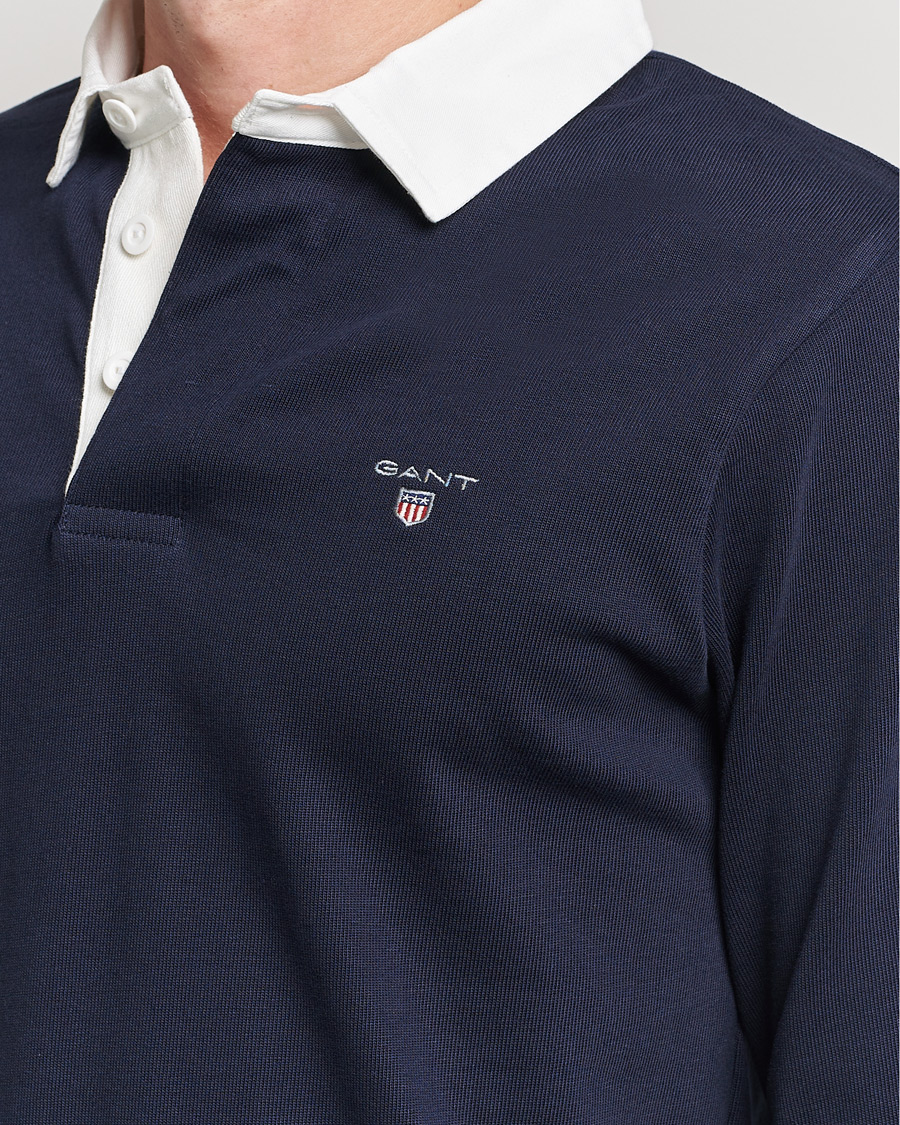 Herren | Pullover | GANT | Original Solid Heavy Rugger Evening Blue