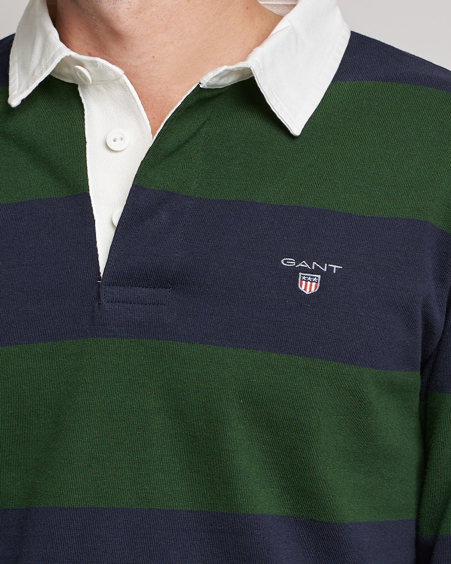 Herren | Pullover | GANT | Original Barstripe Heavy Rugger Storm Green