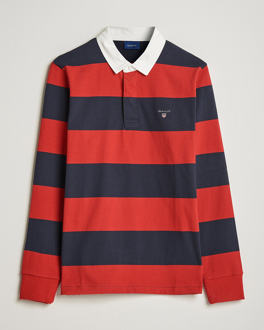 Herren | Pullover | GANT | Original Barstripe Heavy Rugger Ruby Red