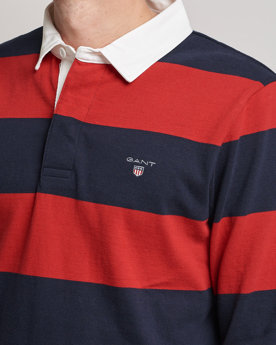 Herren | Pullover | GANT | Original Barstripe Heavy Rugger Ruby Red