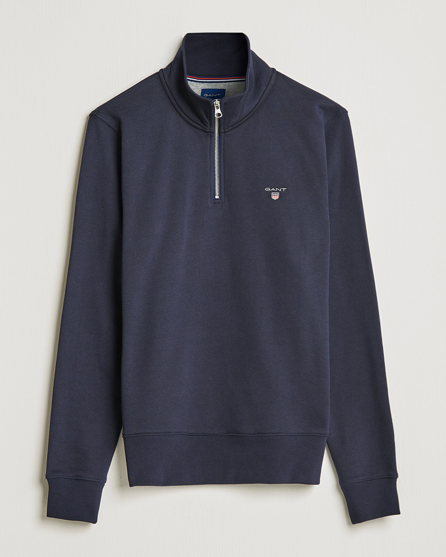 Herren | Pullover | GANT | Original Half Zip Sweater Evening Blue