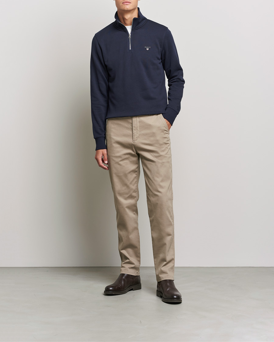 Herren | Pullover | GANT | Original Half Zip Sweater Evening Blue