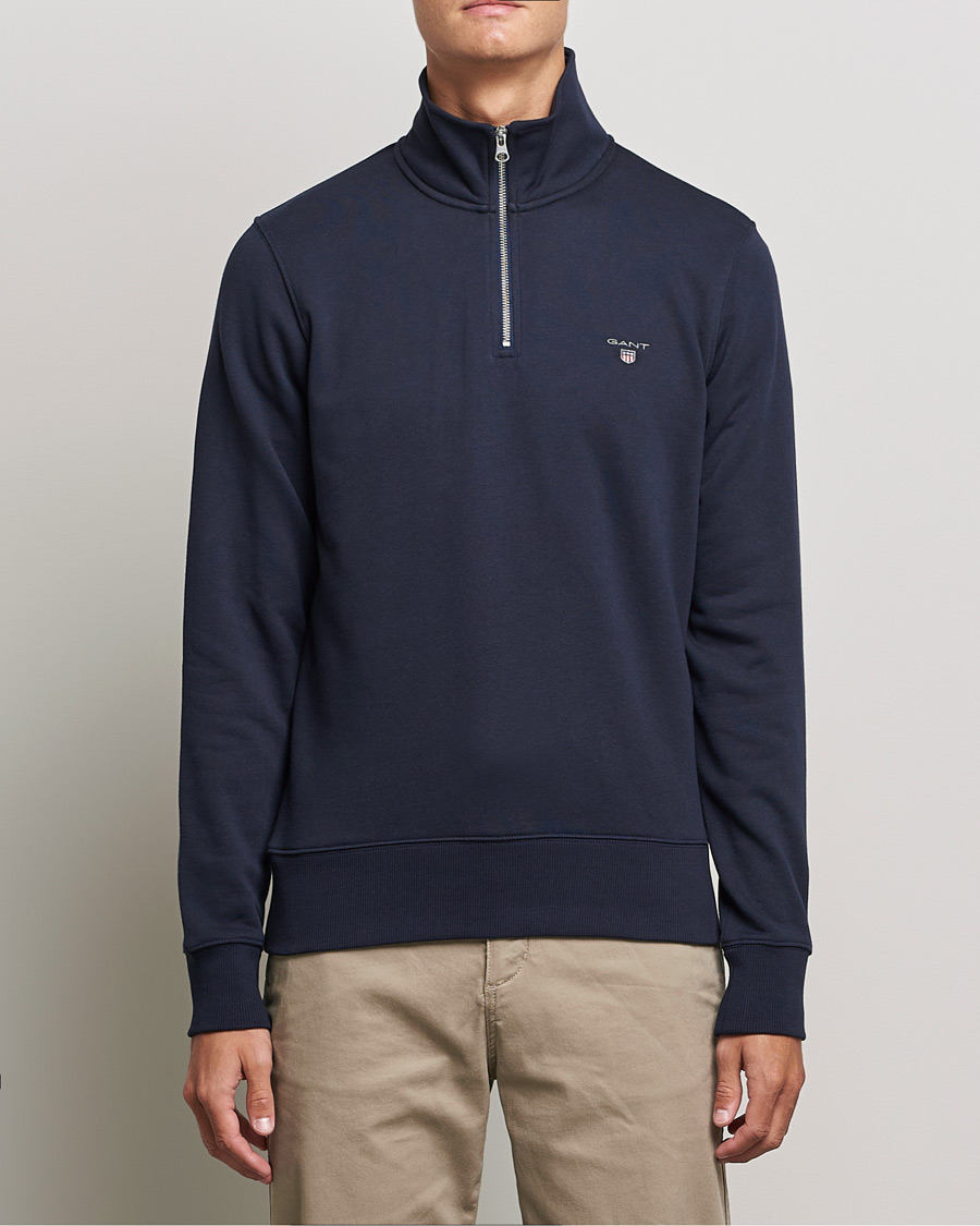Herren | Pullover | GANT | Original Half Zip Sweater Evening Blue