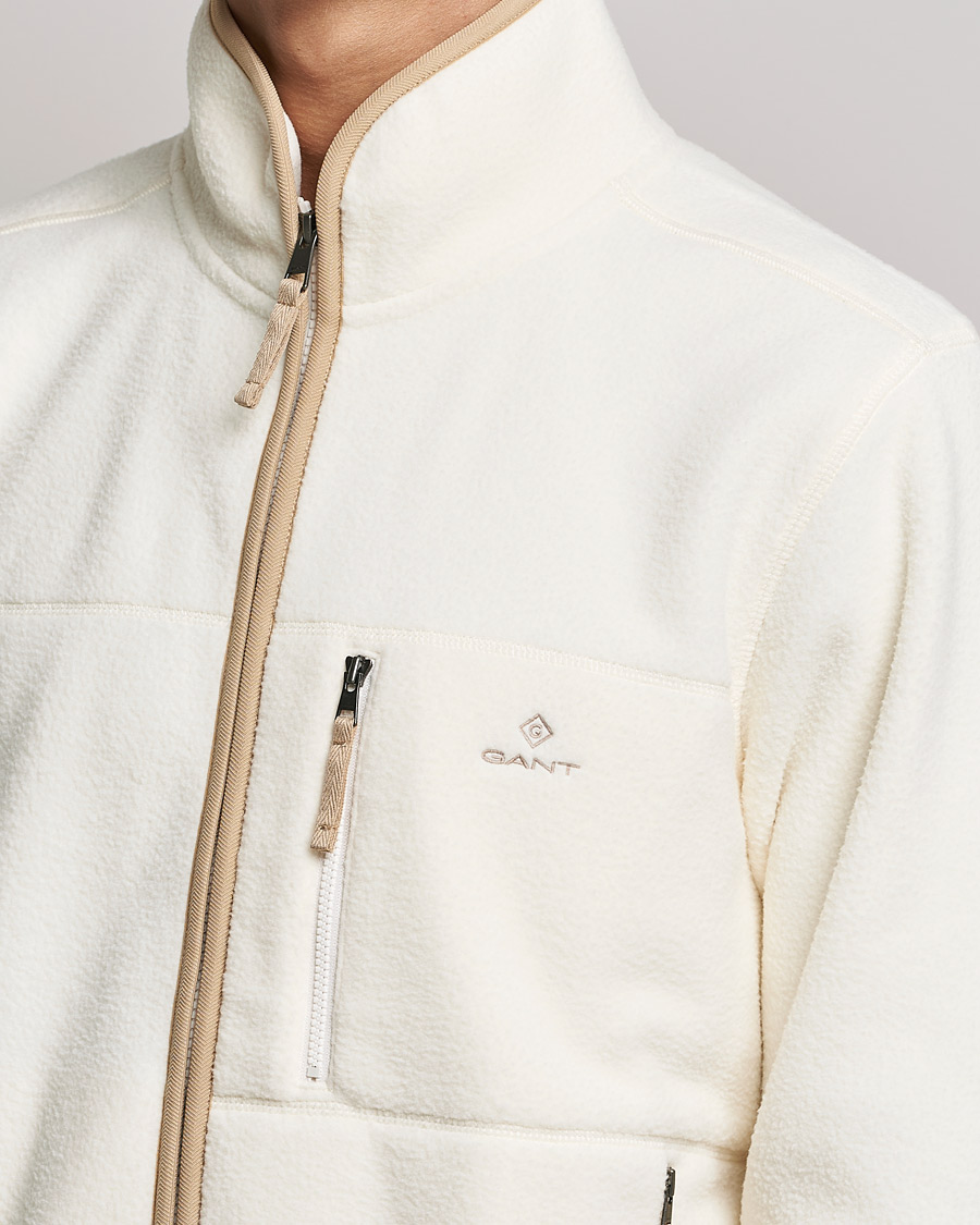 Herren | Pullover | GANT | Sherpa Fleece Full Zip Cream