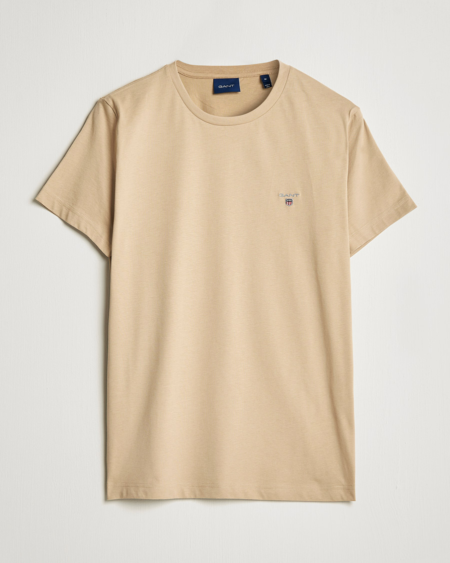 Herren | T-Shirts | GANT | The Original T-shirt Hazelwood Beige