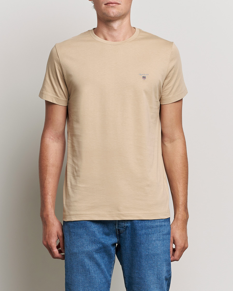 Herren | T-Shirts | GANT | The Original T-shirt Hazelwood Beige