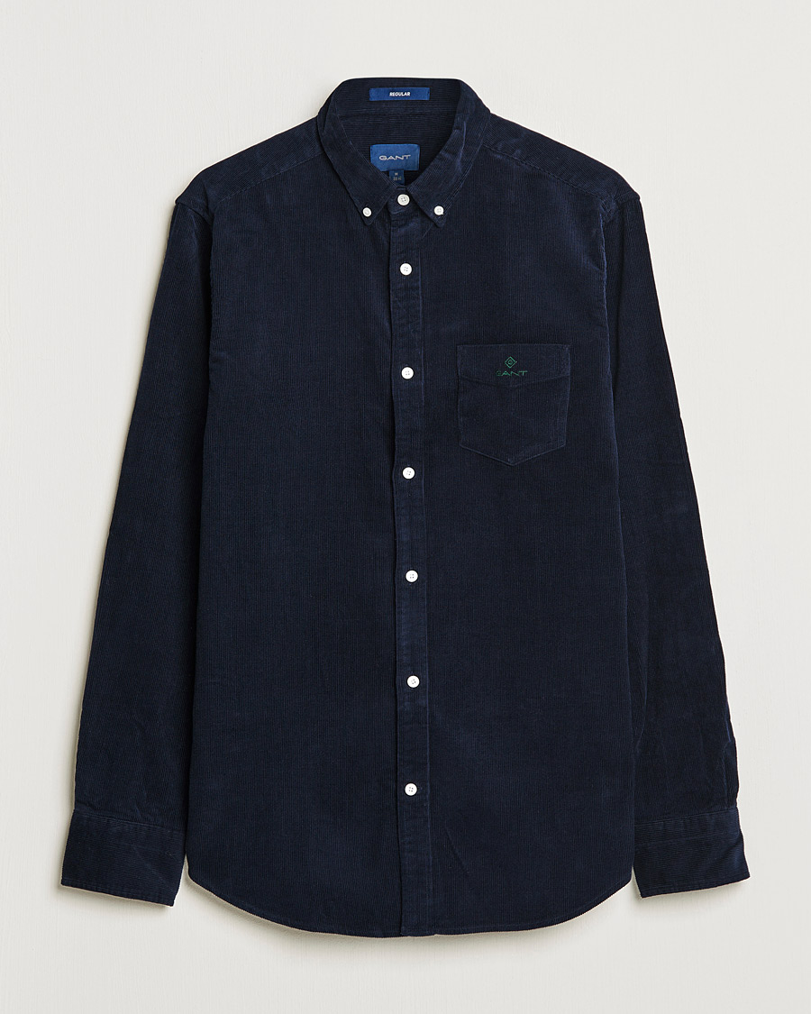 Herren | Hemden | GANT | Regular Fit Corduroy Shirt Evening Blue