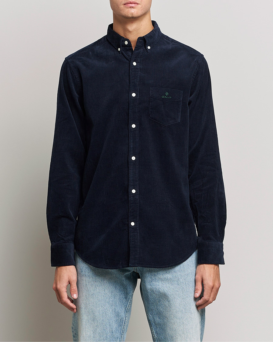Herren | Hemden | GANT | Regular Fit Corduroy Shirt Evening Blue