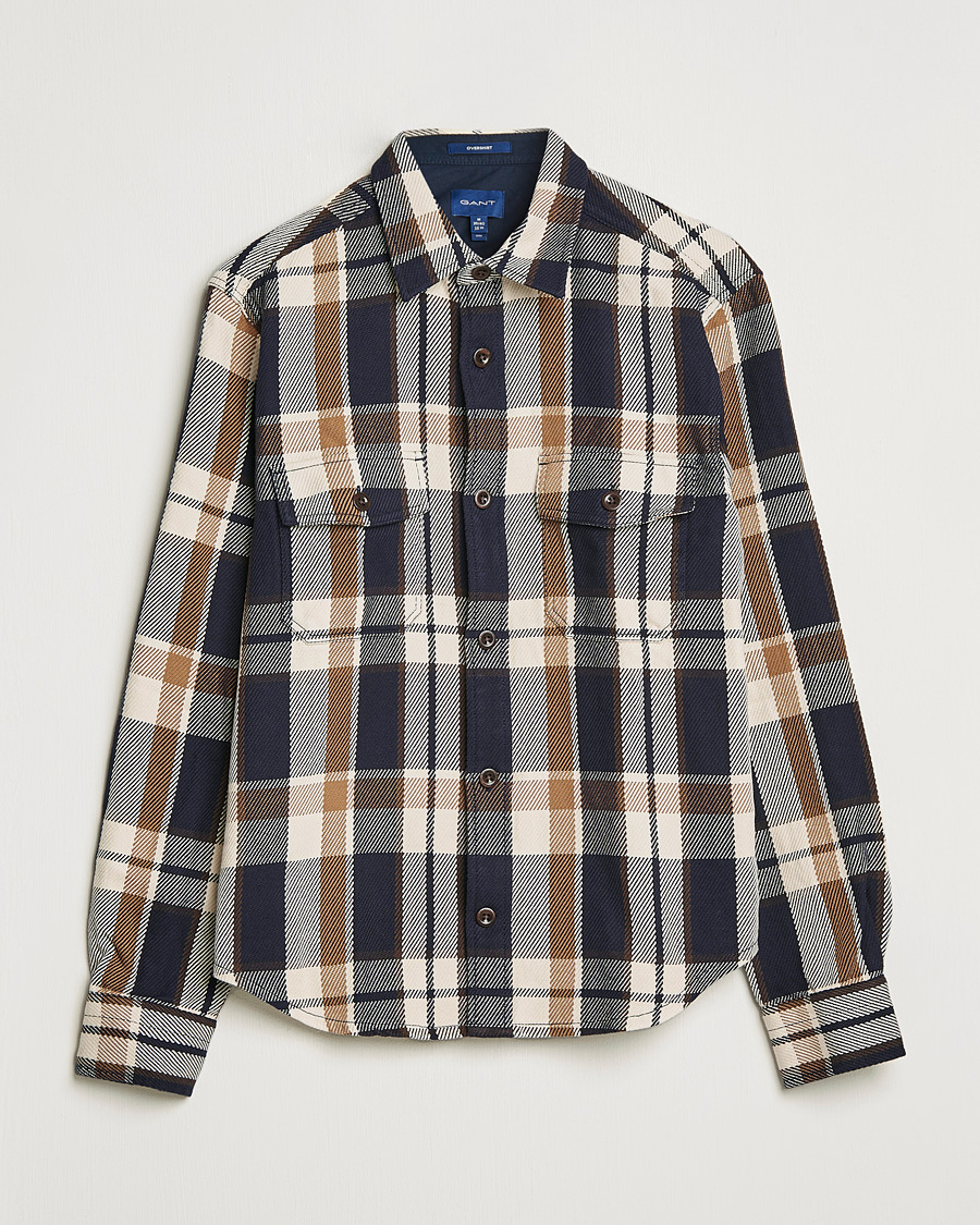 Herren | Hemden | GANT | Checked Overshirt Vintage Cream