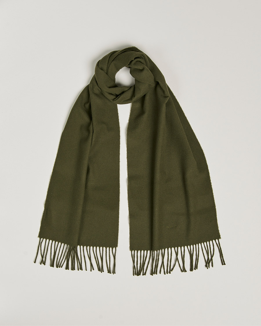 Herren | GANT Solid Wool Scarf Hunter Green | GANT | Solid Wool Scarf Hunter Green