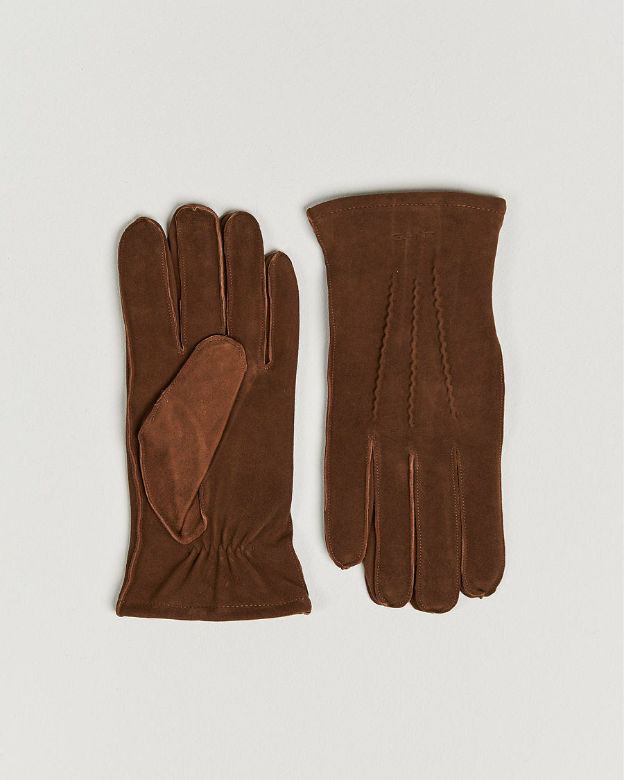 Herren | GANT Classic Suede Gloves Clay Brown | GANT | Classic Suede Gloves Clay Brown