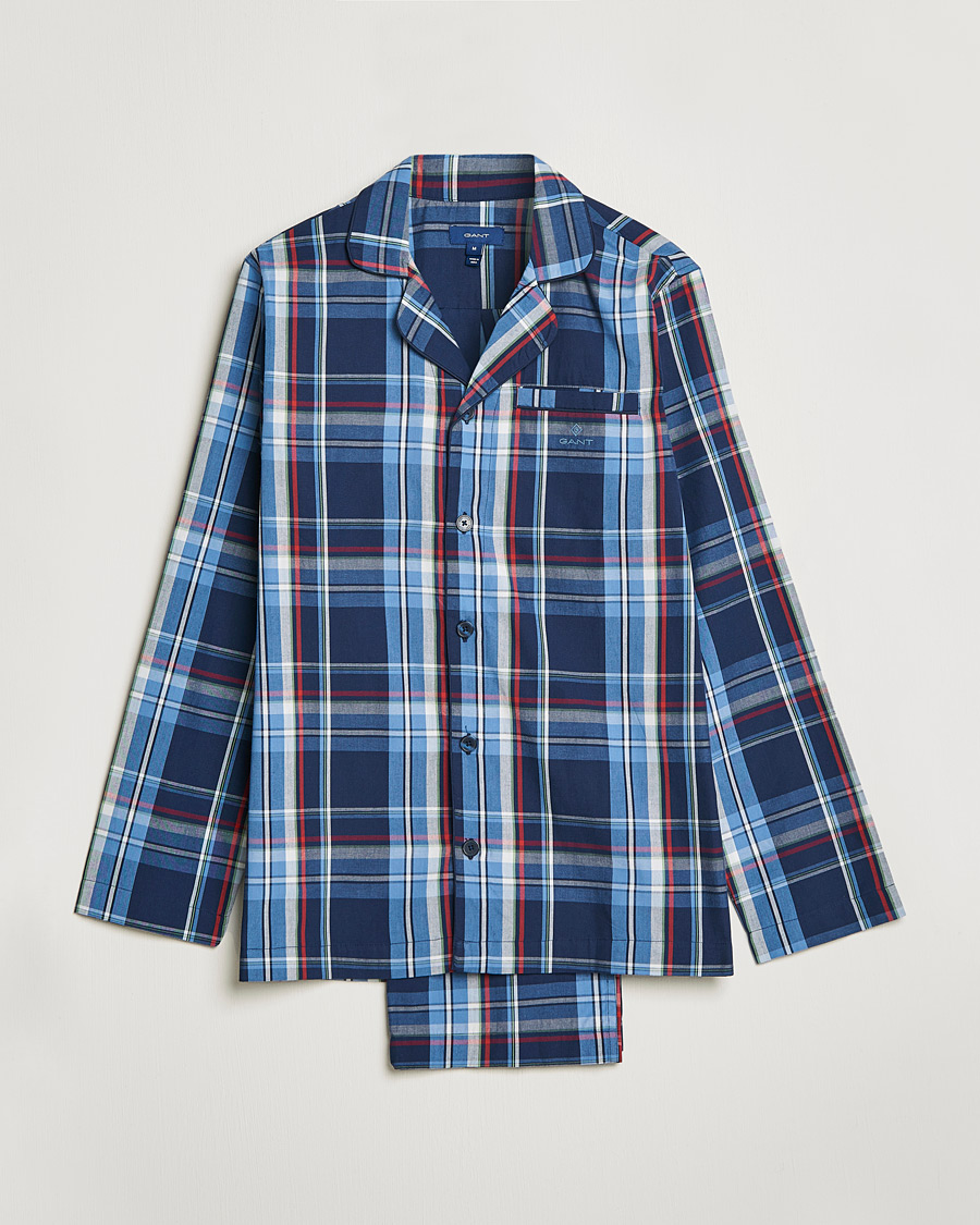 Herren | Schlafanzüge & Bademäntel | GANT | Checked Pyjamas Set Classic Blue