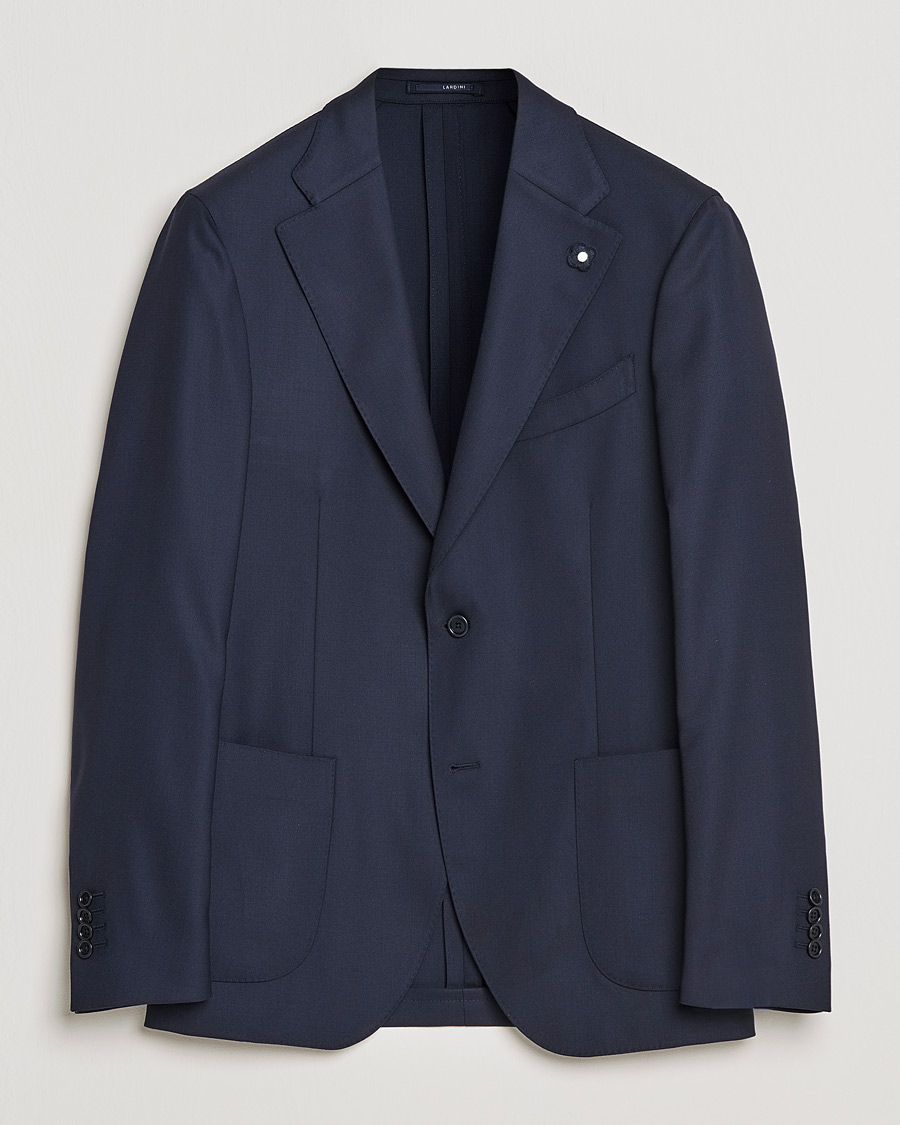 Herren | Sakkos | Lardini | Patch Pocket Wool Blazer Navy