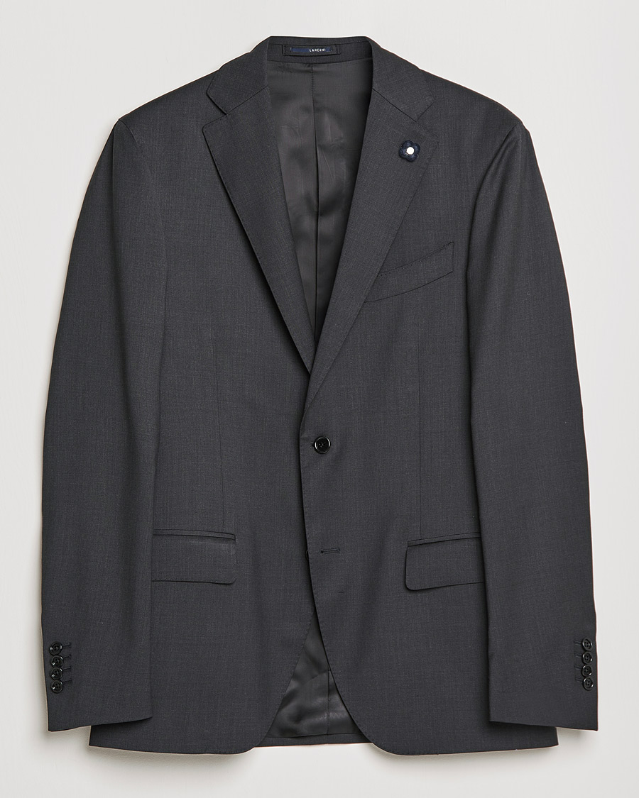 Herren | Sakkos | Lardini | Two Button Wool Blazer Grey