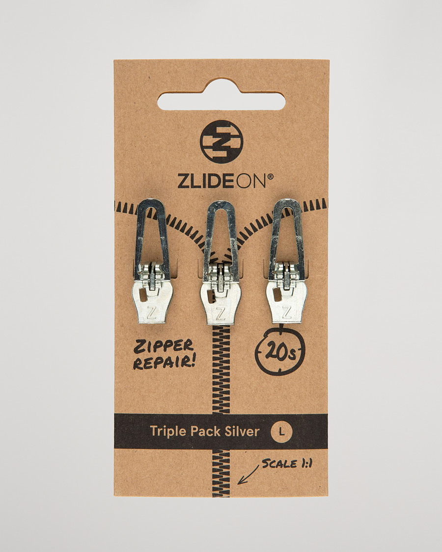 Herren | Textilpflege | ZlideOn | 3-Pack Zippers Silver L