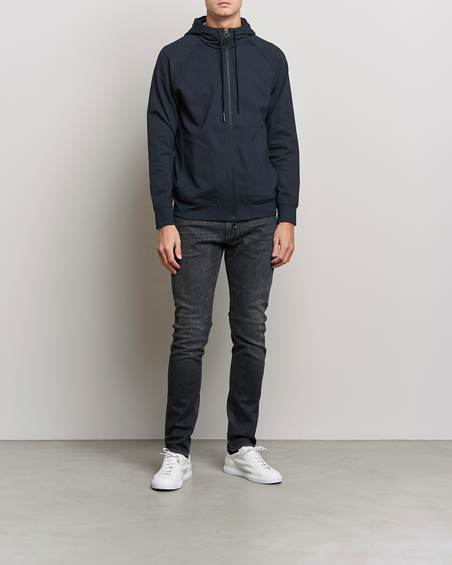 Herren | Pullover | Replay | Sartoriale Shiny Full Zip Hoodie Dark Blue