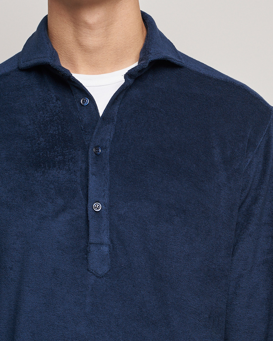 Herren | Hemden | The Resort Co | Terry Popover Shirt Navy