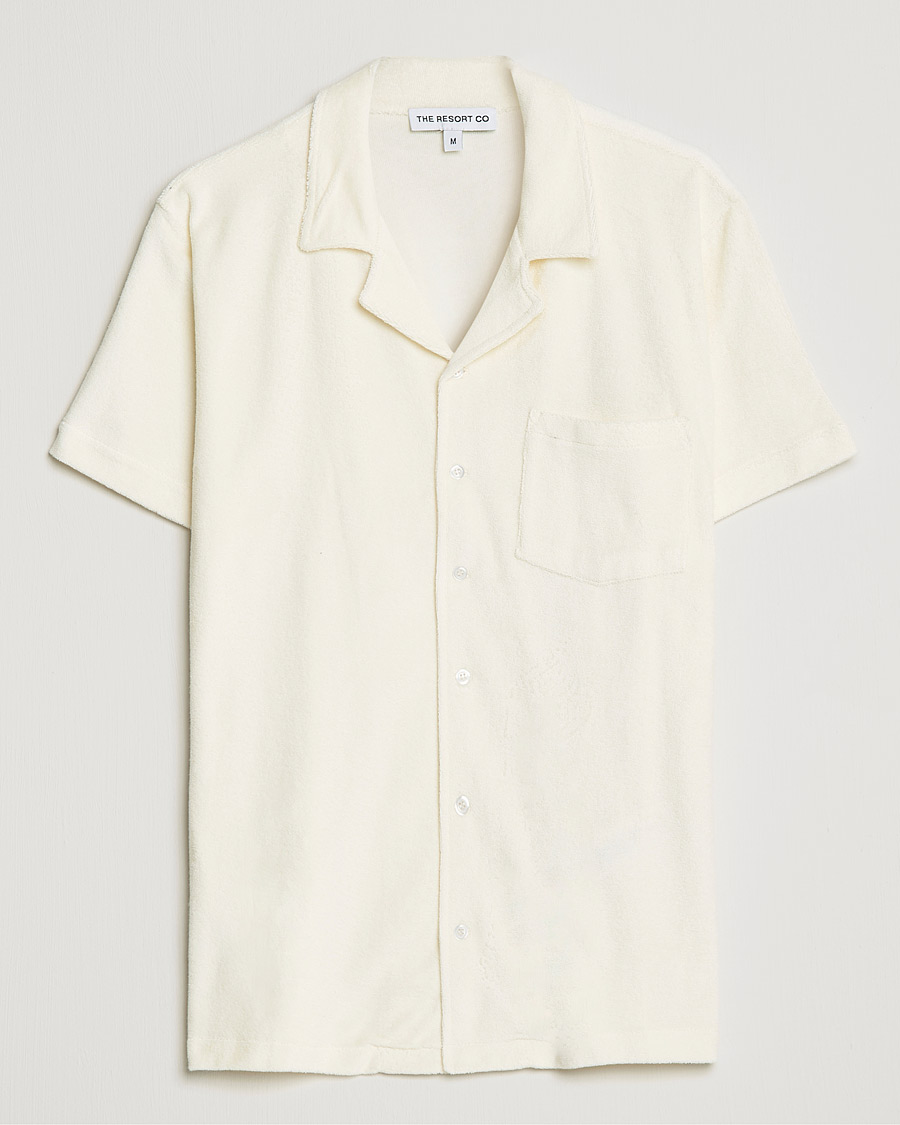 Herren | Hemden | The Resort Co | Short Sleeve Terry Resort Shirt White