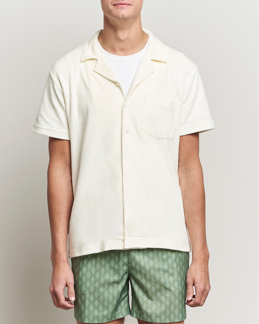 Herren | Hemden | The Resort Co | Short Sleeve Terry Resort Shirt White