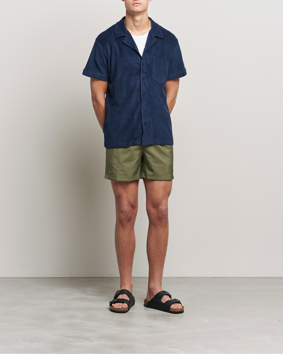 Herren | Hemden | The Resort Co | Short Sleeve Terry Resort Shirt Navy