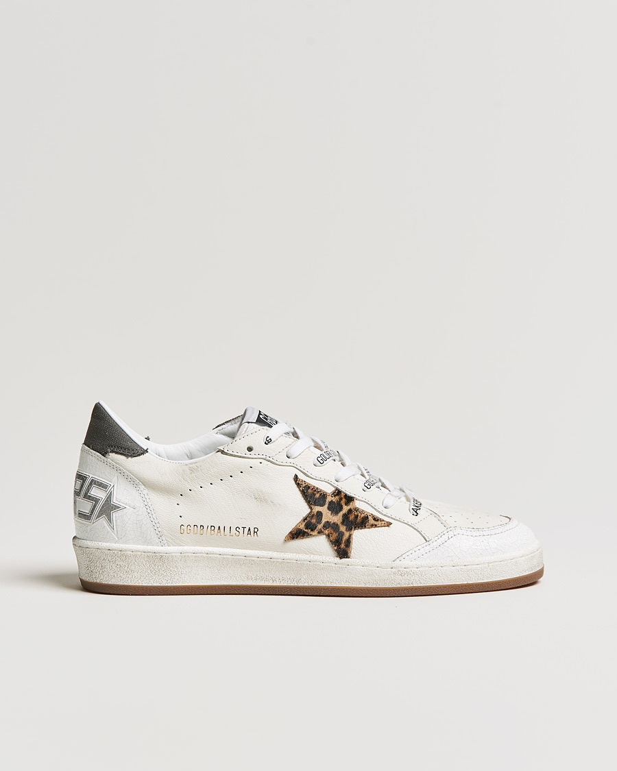 Herren | Golden Goose Deluxe Brand Ball Star Sneakers White/Leopard | Golden Goose | Deluxe Brand Ball Star Sneakers White/Leopard