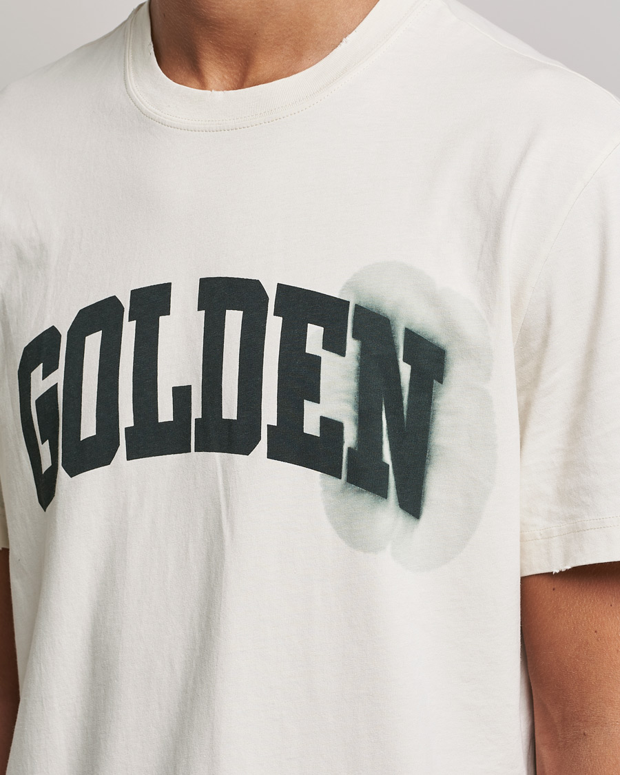 Herren | T-Shirts | Golden Goose | Deluxe Brand Journey Logo T-Shirt Bone White
