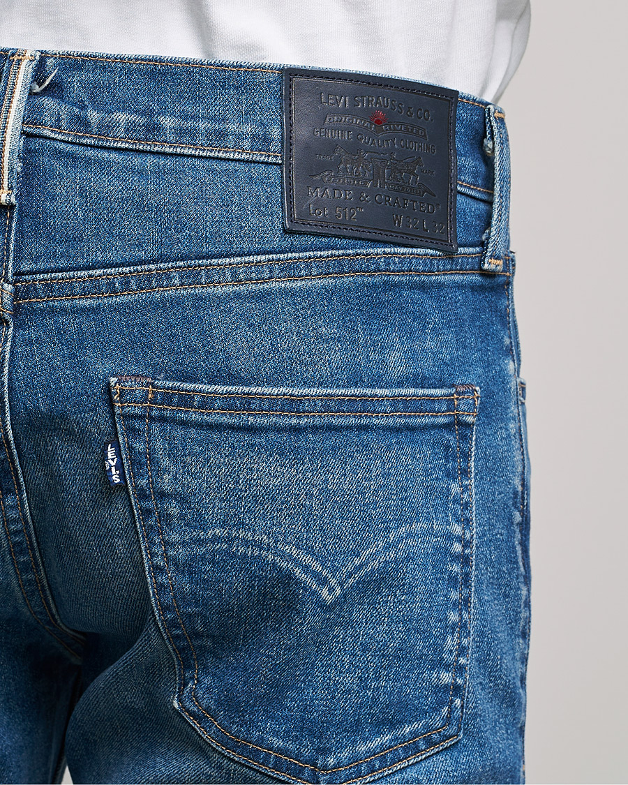 Herren | Jeans | Levi's Made & Crafted | 512 Slim Fit Stretch Jeans Aokigahara Mij Indigo Worn