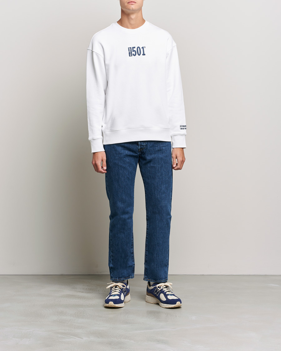 Herren | Pullover | Levi's | Relaxed Graphic 501 Crew Neck Crew White