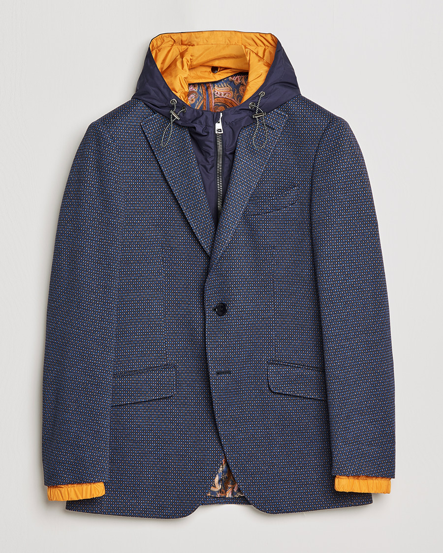 Herren | Sakkos | Etro | Hooded Jersey Blazer Navy