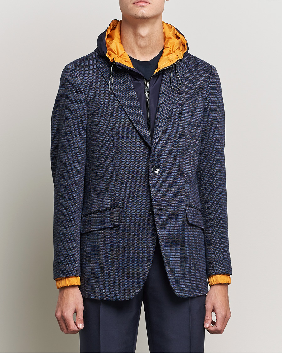 Herren | Sakkos | Etro | Hooded Jersey Blazer Navy
