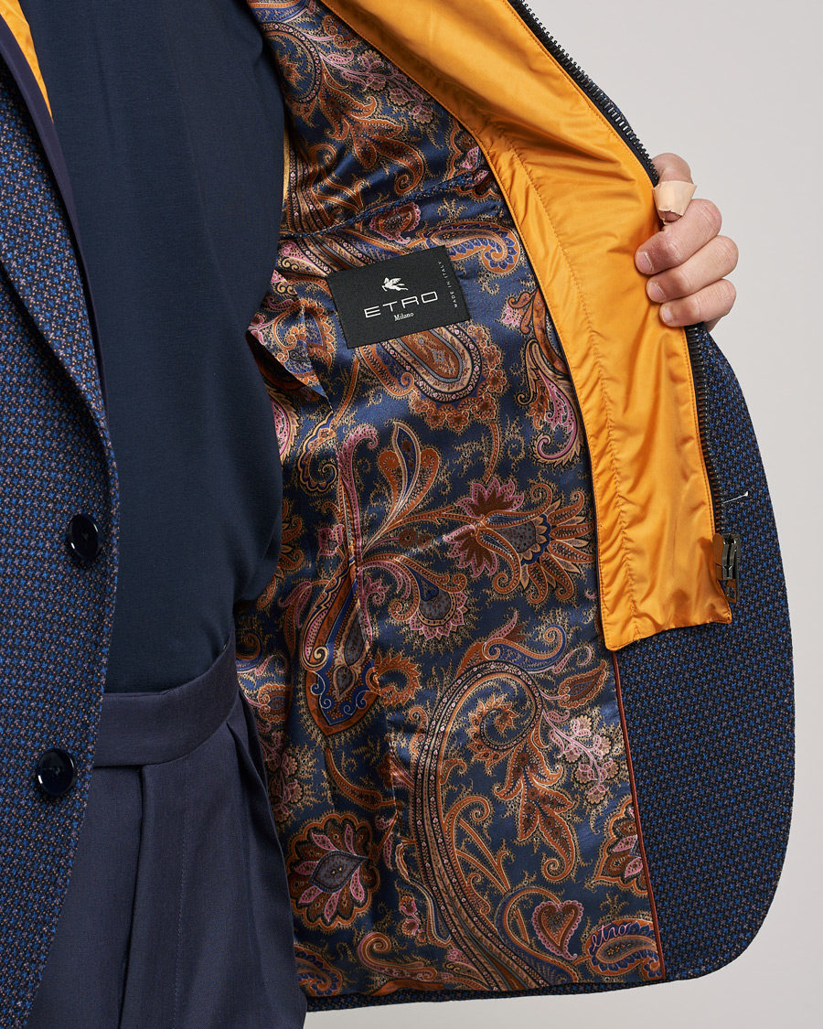 Herren | Sakkos | Etro | Hooded Jersey Blazer Navy