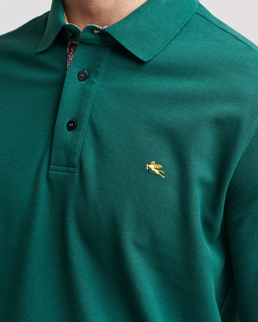 Herren | Pullover | Etro | Long Sleeve Contrast Paisley Polo Emerald