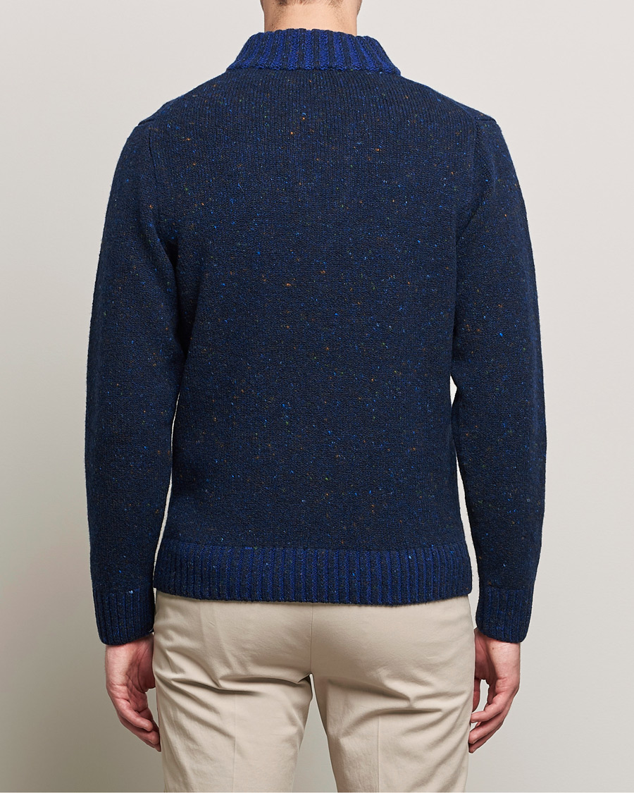 Herren | Pullover | Inis Meáin | Wool/Cashmere Half Zip Navy
