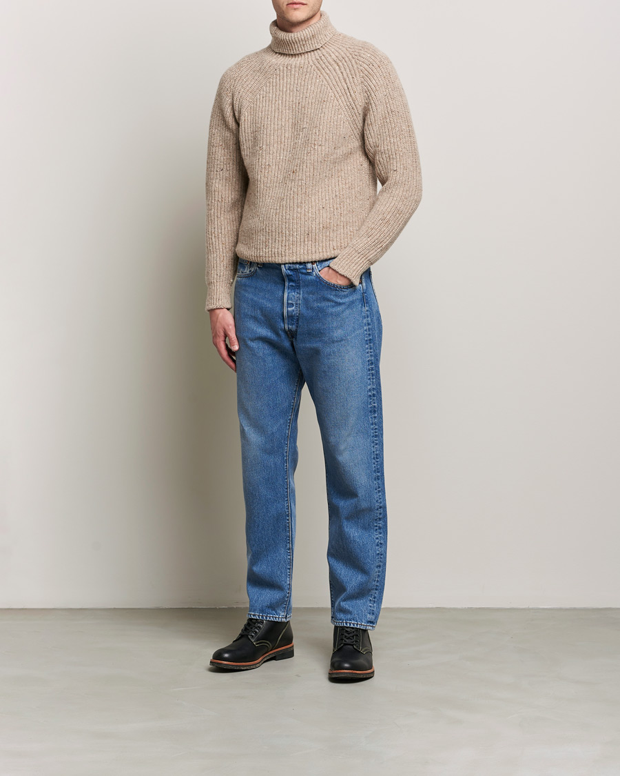 Herren | Pullover | Inis Meáin | Wool/Cashmere Boatbuilder Turtleneck Beige