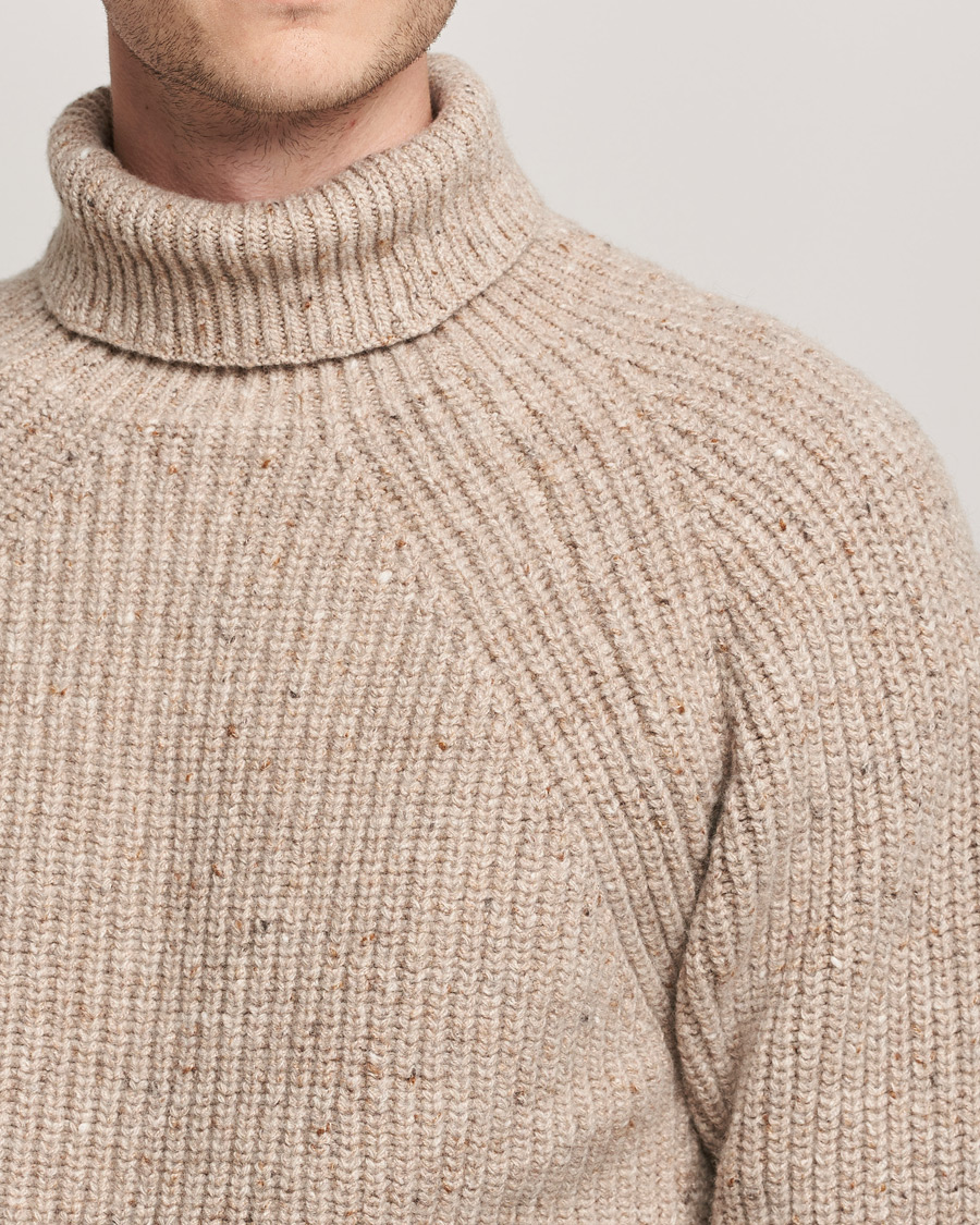 Herren | Pullover | Inis Meáin | Wool/Cashmere Boatbuilder Turtleneck Beige