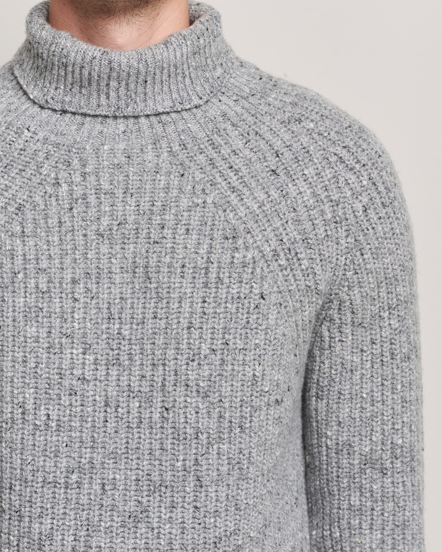 Herren | Pullover | Inis Meáin | Wool/Cashmere Boatbuilder Turtleneck Grey