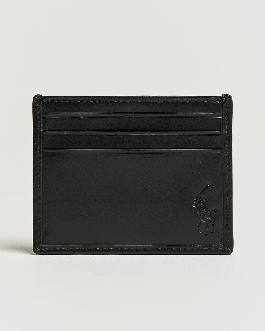 Herren | Kartenetui | Polo Ralph Lauren | All Over PP Leather Credit Card Holder Black/White